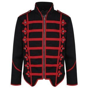 Military Drummer Jacket Black Parade Jacket Goth Punk Adam Ant VTG Style/Black &